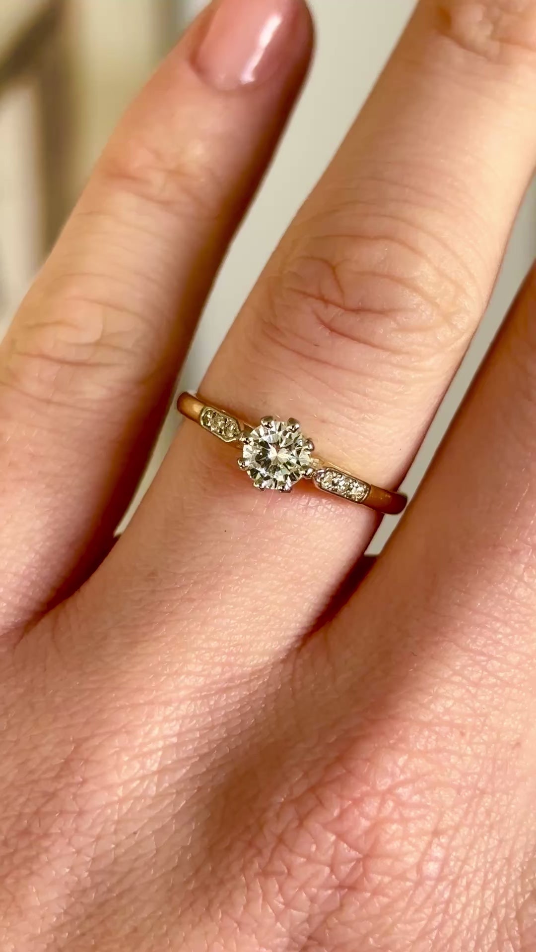 Antique, Edwardian solitaire diamond ring
