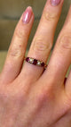 Antique, Victorian ruby & pearl five-stone ring