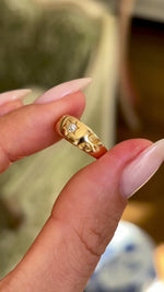 Antique, Victorian diamond gypsy pinky ring