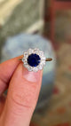 Antique, Edwardian sapphire & diamond cluster ring