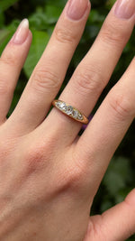 Vintage, 1970s diamond five-stone ring, 18ct yellow gold