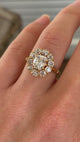 Antique, Edwardian old-cut diamond cluster engagement ring