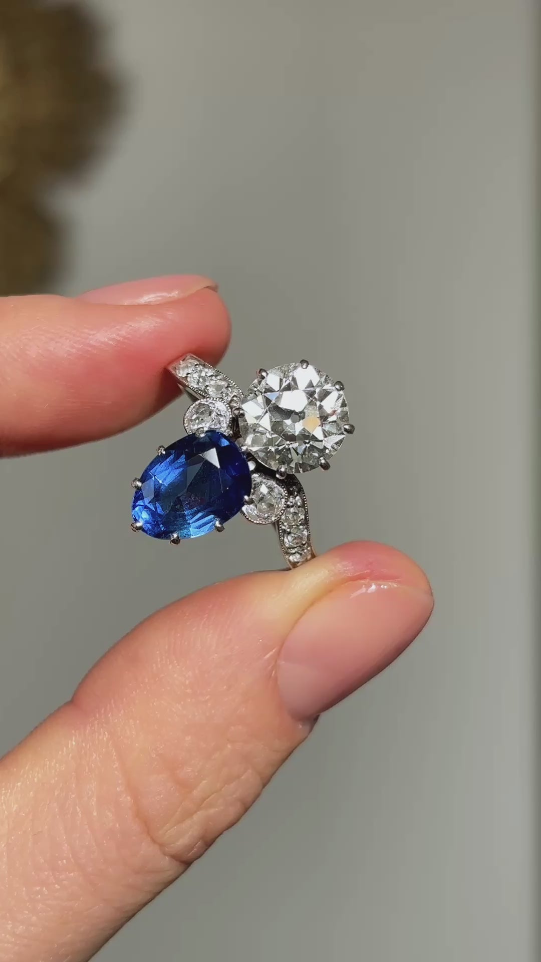 Antique, Belle Époque sapphire & diamond ring – Antique Ring