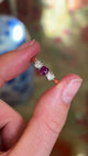 Vintage, 1980s ruby & diamond three-stone ring