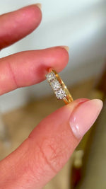 Vintage, 1990s three-stone diamond engagement ring