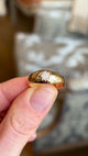 Antique, Victorian diamond solitaire gypsy ring