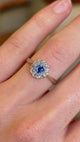 Antique, Edwardian sapphire & diamond cluster ring