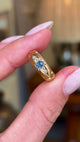 Antique, Late Victorian sapphire & diamond gypsy ring