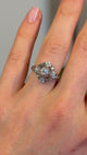 Vintage, Art Deco diamond engagement ring, 18ct white gold