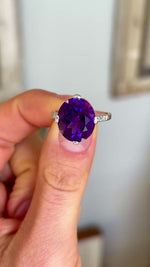 Antique, Victorian amethyst cocktail ring