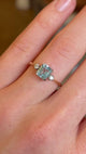 Vintage, Art Deco aquamarine & three-stone ring