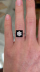 Antique, Edwardian onyx & diamond cluster ring