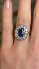 Vintage, 1980s French sapphire & diamond cluster ring