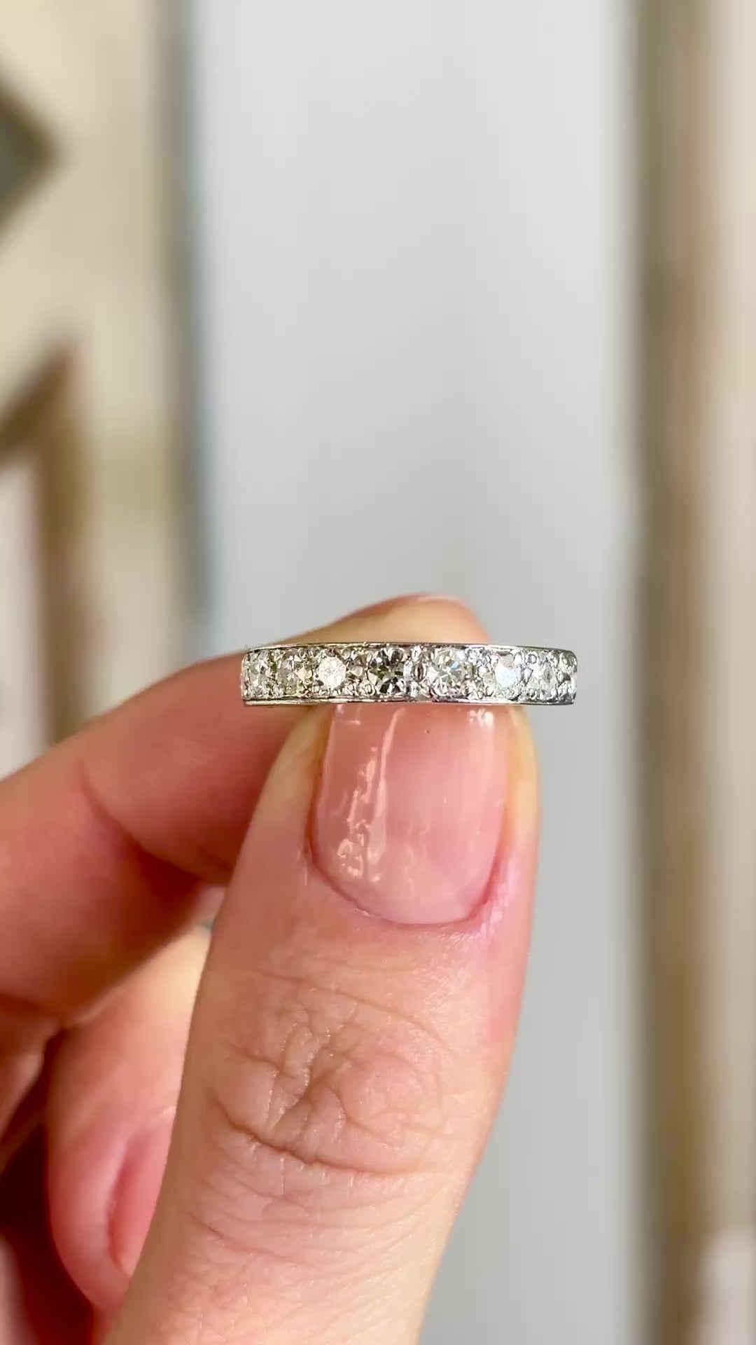Vintage, 1980s diamond half-eternity ring