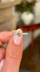 Contemporary, brown diamond solitaire ring