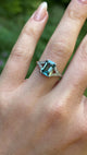 Vintage, Art Deco zircon & diamond ring platinum