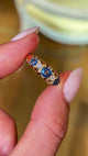 Antique, Edwardian sapphire & diamond five-stone ring