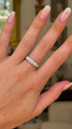Vintage, half hoop diamond eternity ring