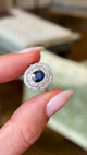 Vintage, 1930s sapphire & diamond target cluster ring