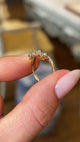 Vintage, 1990s three-stone diamond ring