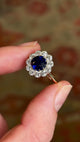 Antique, Edwardian sapphire & diamond cluster ring