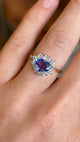 Vintage, 1980s sapphire & diamond cluster ring