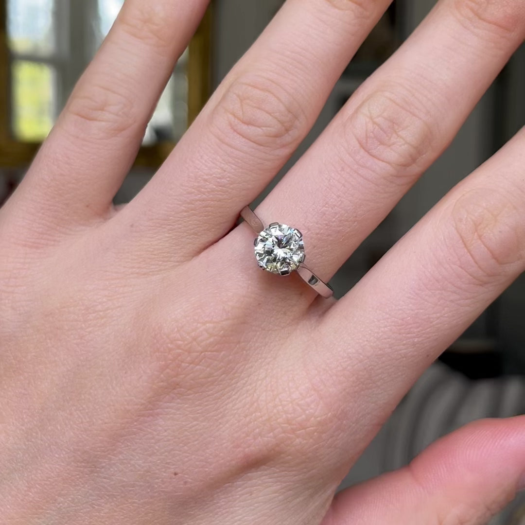 Art Deco | 1920s, platinum, diamond engagement ring
