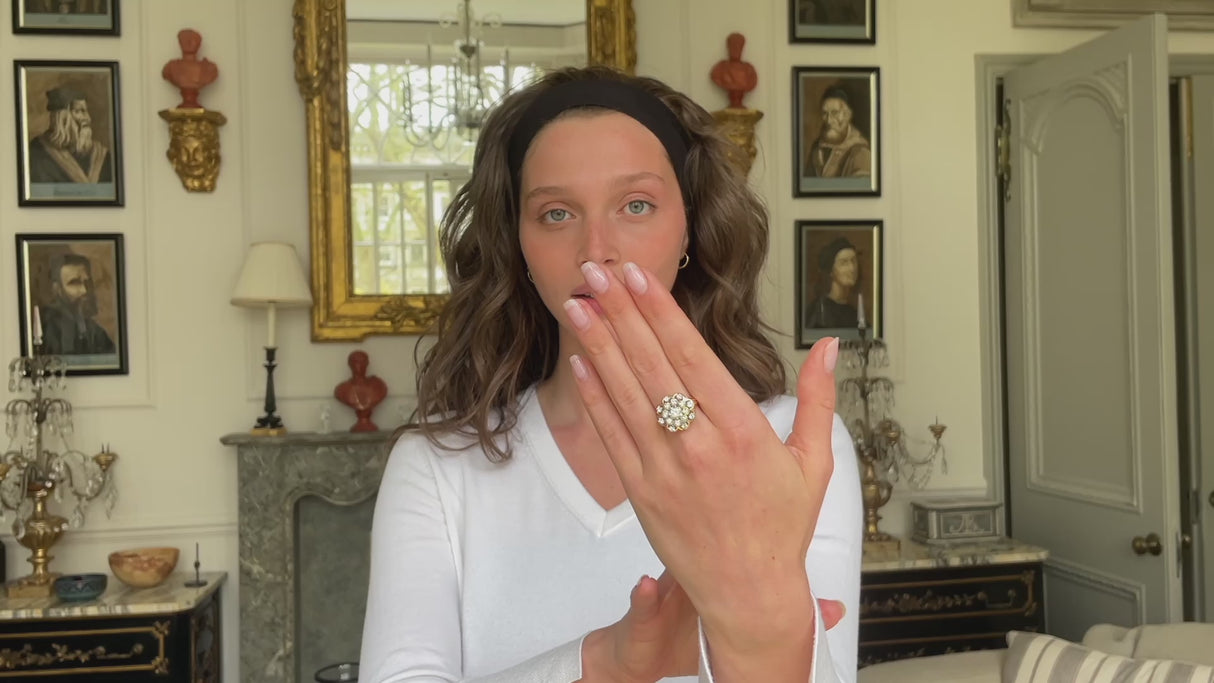Vintage diamond cluster ring