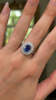 Art Deco, platinum, sapphire & diamond cluster ring