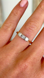 Vintage, 1990s three-stone diamond engagement ring