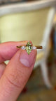 Marquise-cut yellow sapphire & diamond three-stone ring
