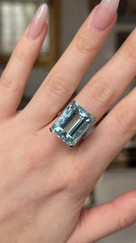 Vintage, 20ct aquamarine cocktail ring