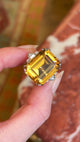 Vintage, 1920's citrine & diamond cocktail ring