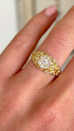 Antique, Victorian diamond cluster engagement ring