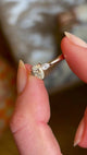 Pear-cut diamond three-stone engagement ring