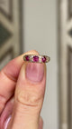 Antique, Victorian ruby & diamond three-stone ring