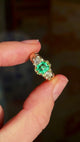 Antique, Victorian emerald & diamond three-stone ring