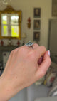 Belle Époque aquamarine & diamond panel ring, 18ct white gold & platinum