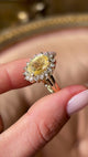 Vintage, 1970s yellow sapphire cluster ring