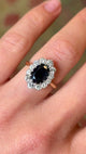 Antique, Edwardian sapphire & diamond cluster ring