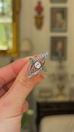 Art Nouveau, diamond ring & silver