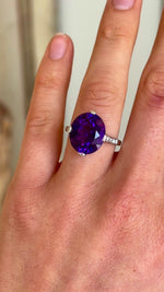 Antique, Victorian amethyst cocktail ring