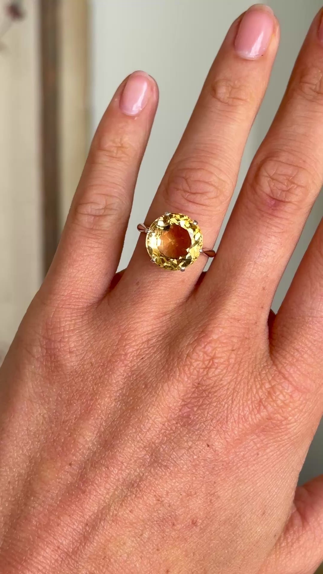 Antique, Edwardian citrine cocktail ring