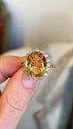 Vintage, 1960s topaz & diamond cluster ring