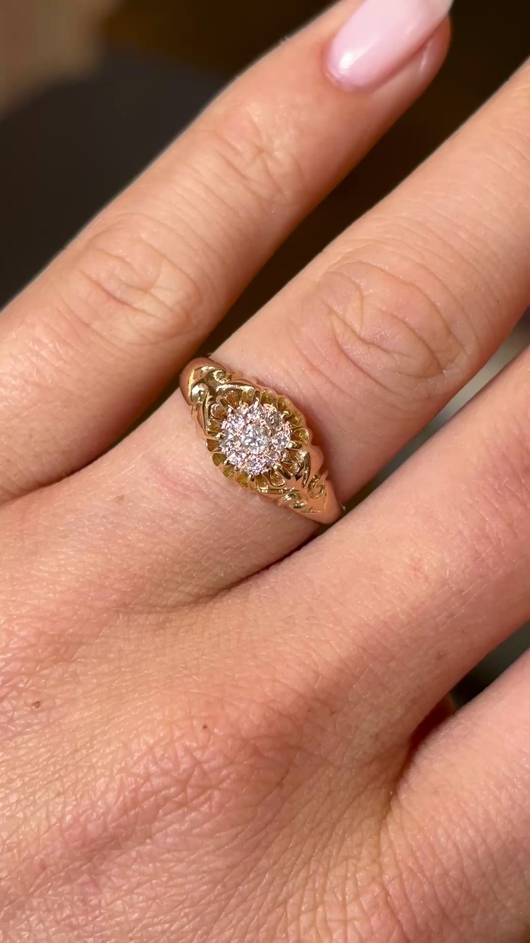 Antique, Victorian diamond cluster ring