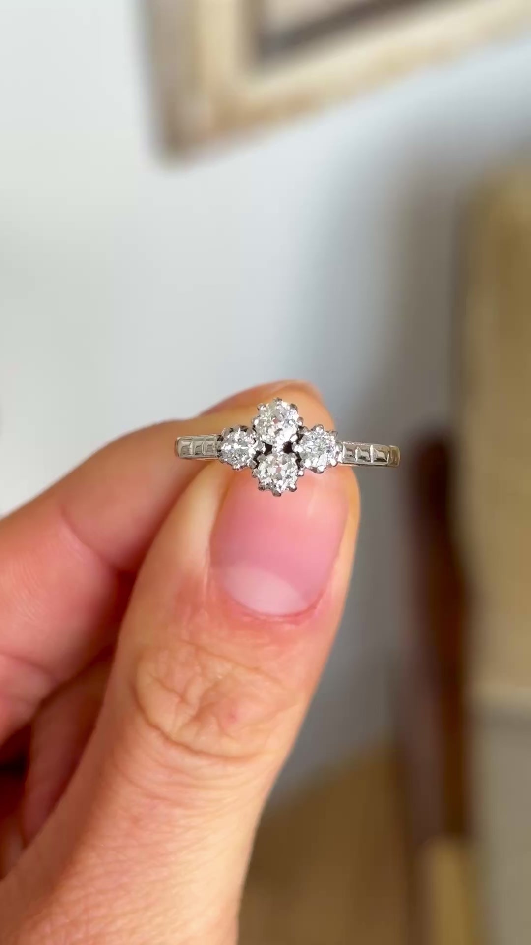 Vintage, Art Deco diamond cluster ring