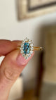 Vintage, 1970s emerald marquise cluster ring