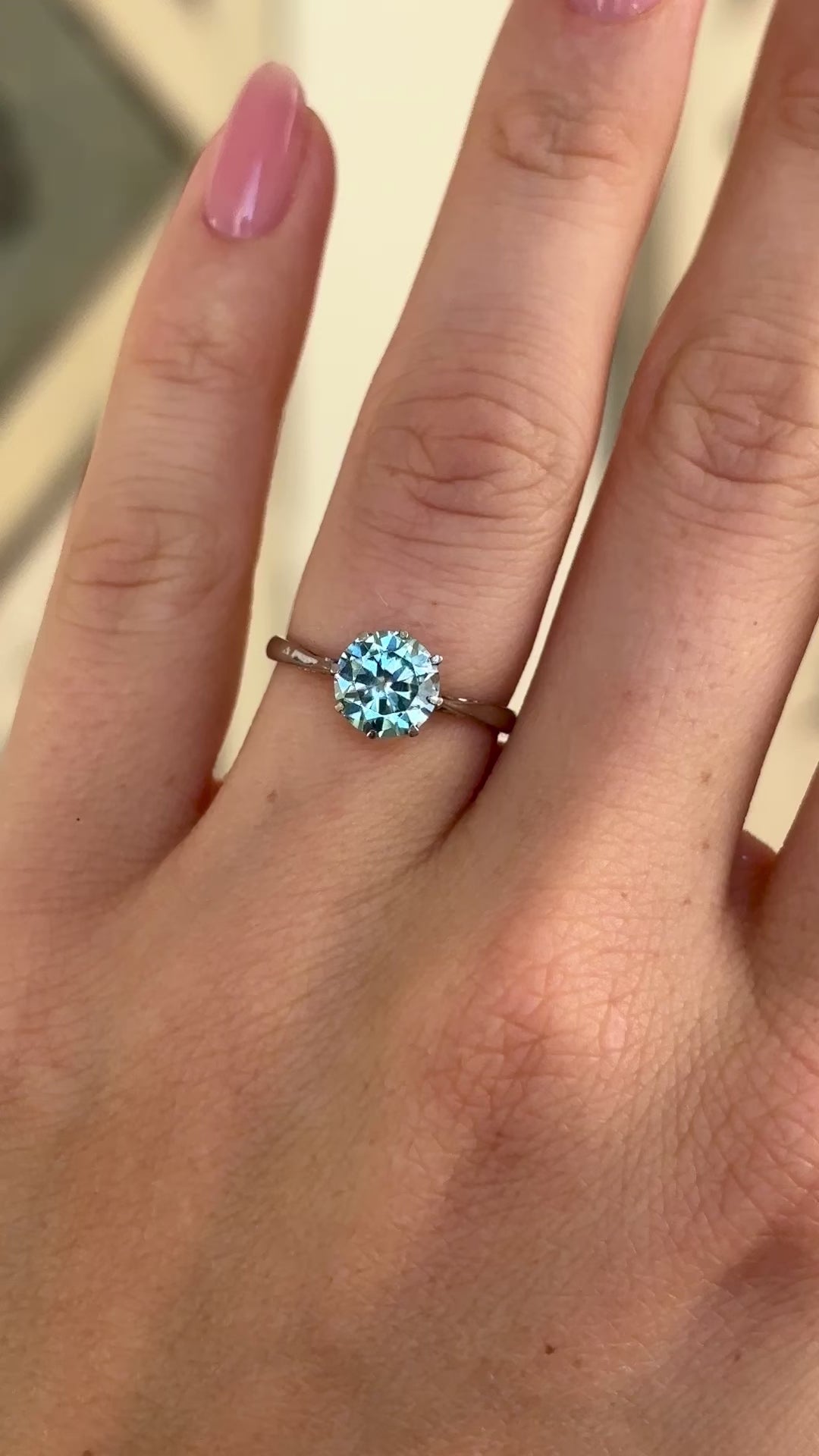 Vintage, Art Deco single-stone zircon ring