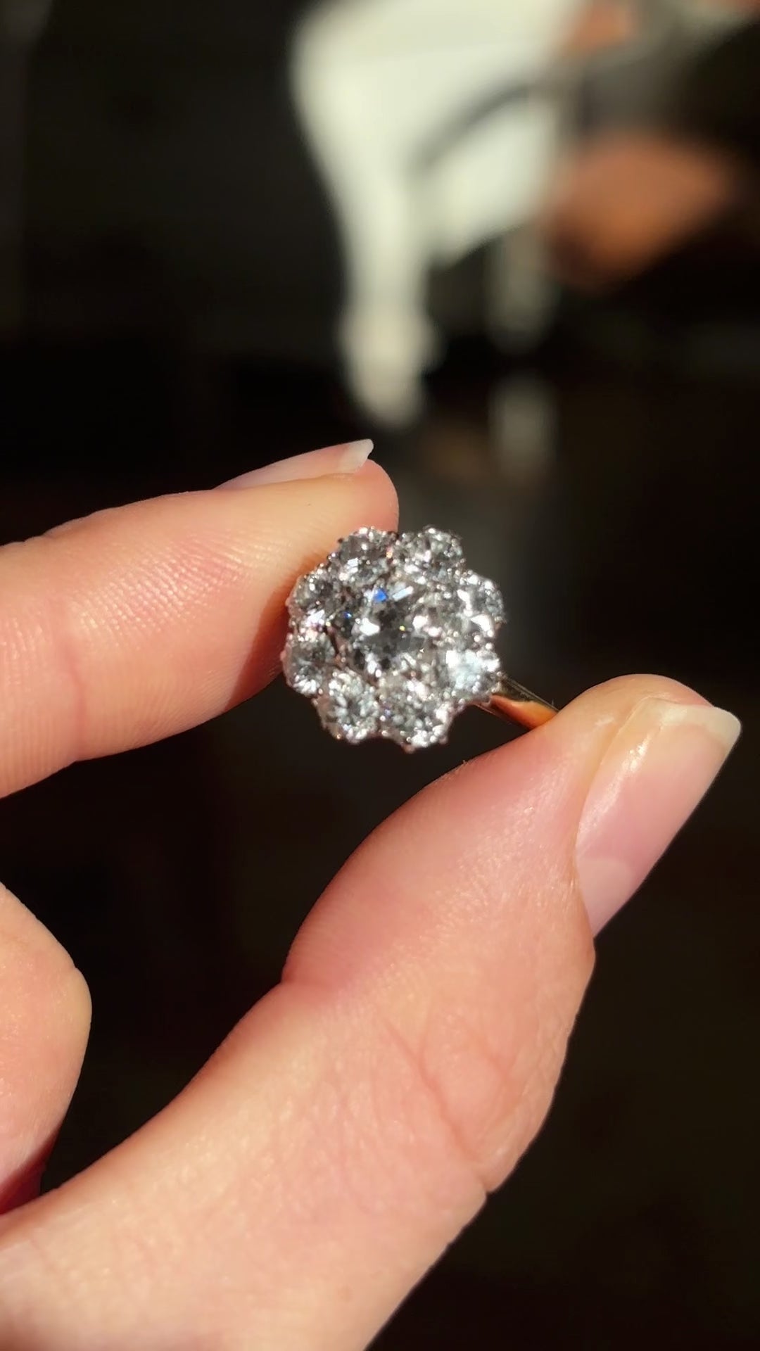 Vintage, 1930s diamond cluster ring