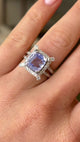 Vintage, Art Deco ceylon sapphire & diamond cluster ring